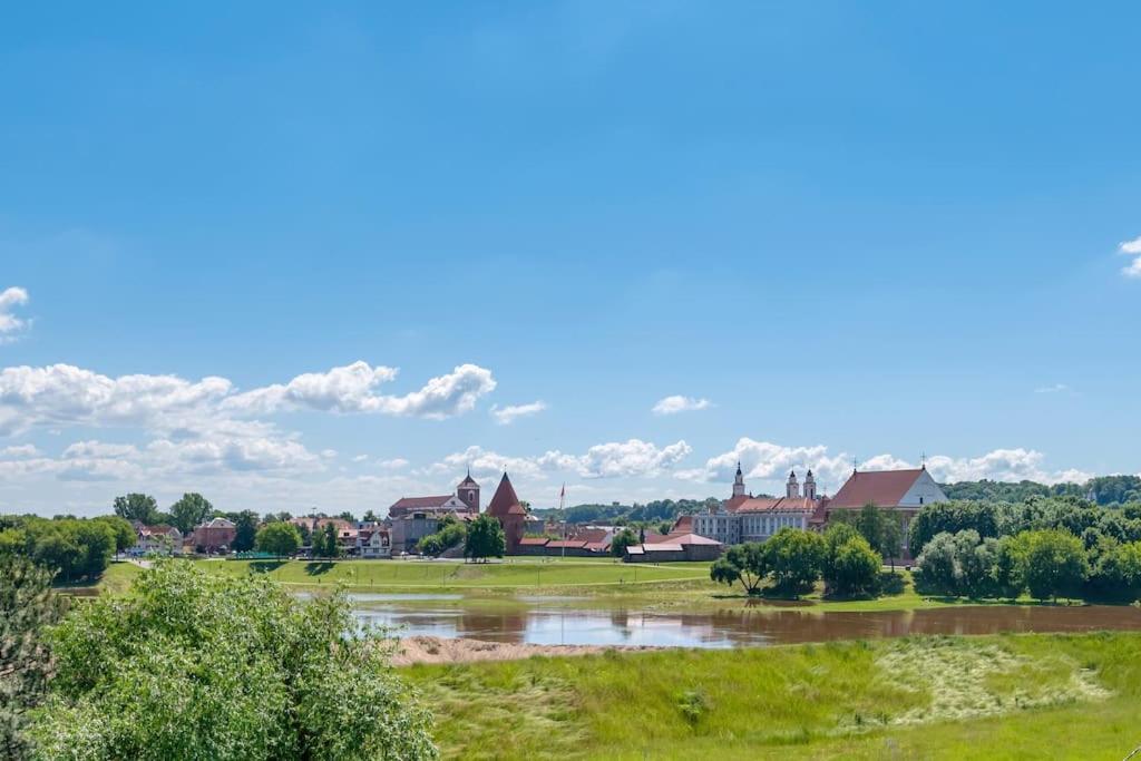 Bright Kaunas Apartment With Castle View Bagian luar foto